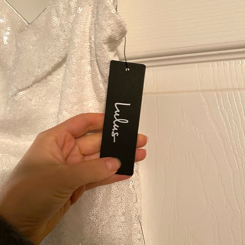 White Sequin Lulu’s Dress - Picture 6 of 6